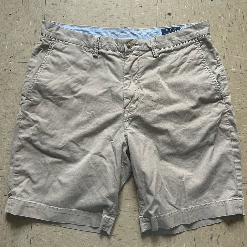 Polo by Ralph Lauren Tan Flat Front Shorts